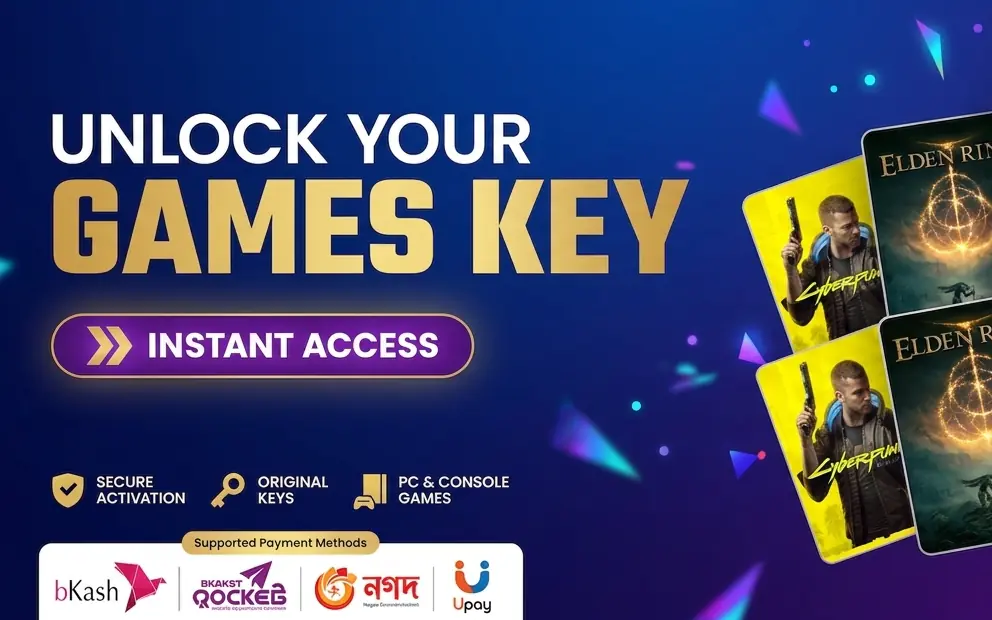 Unlock your games with original activation keys.