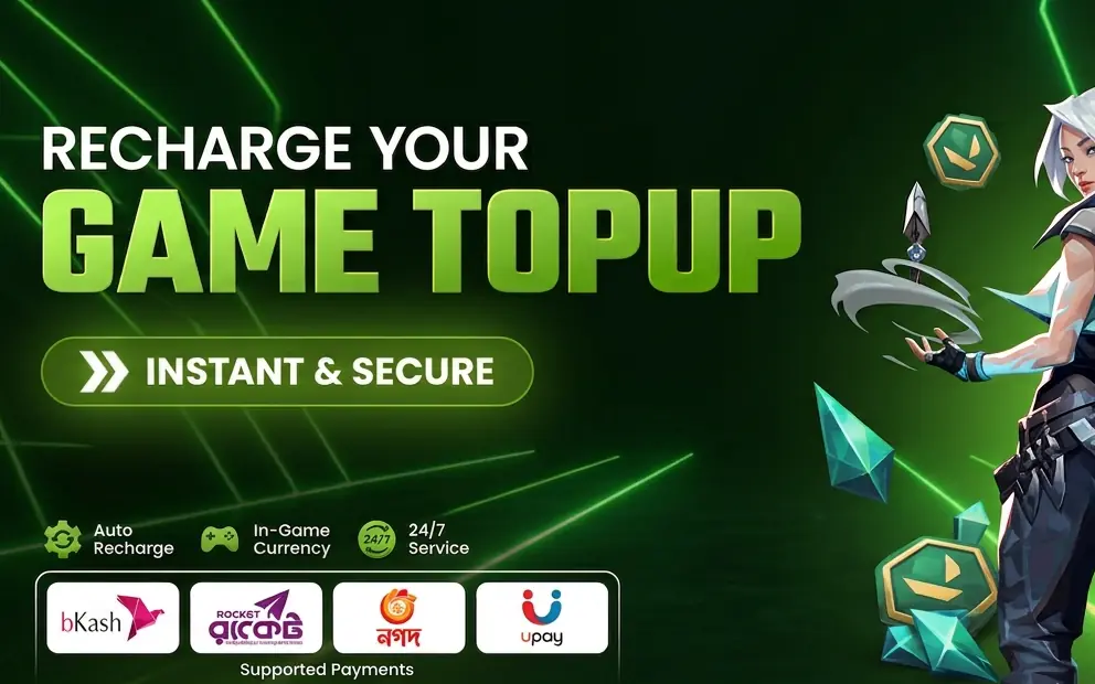 Recharge your game top-up. Instant and secure.