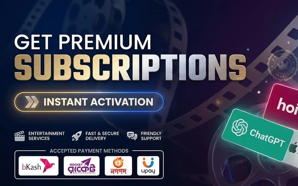 Get premium subscriptions such as Netflix, Prime Video and YouTube Premium.